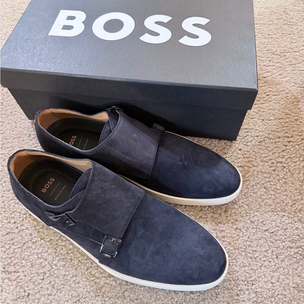 Boss Men's Dark Suede Loafers
